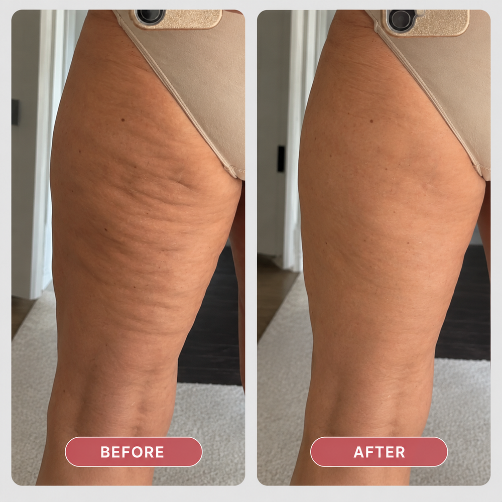 1. It’s made for smoother-looking thighs, not just softer skin