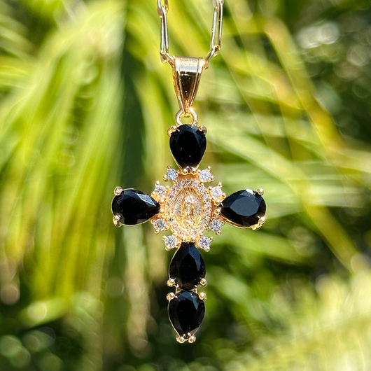 Virgin Mary Cross Necklace