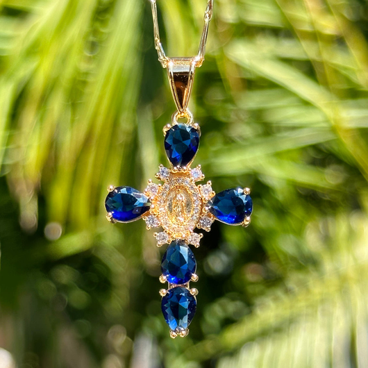 Virgin Mary Cross Necklace