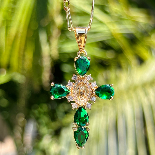 Virgin Mary Cross Necklace