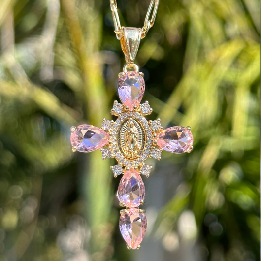Virgin Mary Cross Necklace